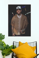 Chris Brown Pop Star Portrait Fine Art Poster (Music Posters)