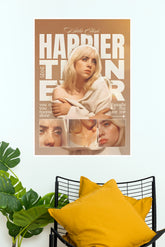 Billie Eilish Happier Than Ever Vintage Warm Aesthetic Fine Art Poster (Music Posters)