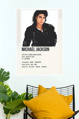 Michael Jackson Biography Music Art Poster (Music Posters)