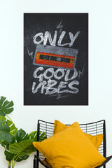 Only Good Vibes Retro Cassette Art Poster (Music Posters)
