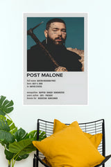Post Malone Biography Music Art Poster (Music Posters)