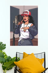 Robyn Rihanna Recording Studio Illustration Art Poster (Music Posters)