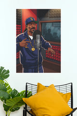 Snoop Dogg Recording Studio Illustration Art Poster (Music Posters)