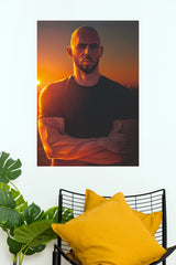 Andrew Tate Sunset Portrait Art Poster (Powerful Men Posters)