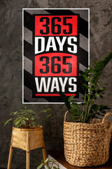 365 Days 365 Ways Poster | Gym and Motivational Quotes Posters