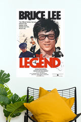Bruce Lee The Legend Vintage Movie Art Poster (Powerful Men Posters)