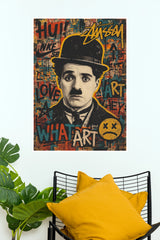 Charlie Chaplin Graffiti Street Art Poster (Powerful Men Posters)