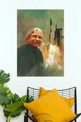 Dr. A.P.J. Abdul Kalam Rocket Launch Art Poster (Powerful Men Posters)