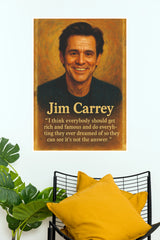 Jim Carrey Rich and Famous Quote Art Poster (Powerful Men Posters)