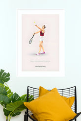 "Aryna Sabalenka Tennis Serve Quote" Minimalist Sports Wall Poster (Tennis Posters)