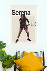 "Serena Williams Power Stroke" Minimalist Sports Wall Poster (Tennis Posters)