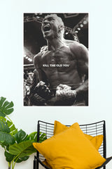 "Charles Oliveira Kill The Old You" Inspirational Combat Sports Wall Poster (UFC Posters)
