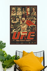 "UFC 196 Red Panty Night Conor McGregor" Event Fight Poster Combat Sports Wall Art (UFC Posters)