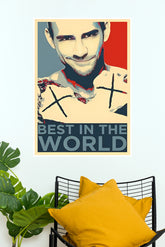 "Best in the World CM Punk" Pro Wrestling Retro Pop Art Wall Poster (WWE Posters)