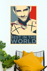 "Best in the World CM Punk" Pro Wrestling Retro Pop Art Wall Poster (WWE Posters)