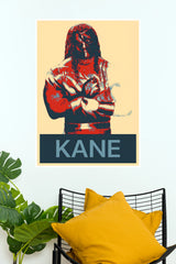 "Kane Red Monster" Retro Pop Art Pro Wrestling Wall Poster (WWE Posters)