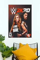 Becky Lynch and Roman Reigns WWE 2K20 Video Game Wrestling Paper Poster Wall Art (WWE Posters)