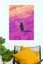 Burden of the Blade Samurai Warrior Purple Field Wall Art Paper Poster (Samurai Warrior Posters)