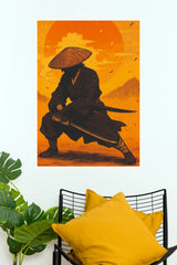 Honor in Solitude Cinematic Edition Poster | Samurai Wall Art (Samurai Warrior Posters)