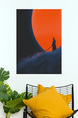Sunset of the Soul Samurai Warrior Giant Sun Wall Art Paper Poster (Samurai Warrior Posters)