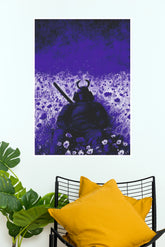 The Last Ronin Samurai Warrior Purple Field Wall Art Paper Poster (Samurai Warrior Posters)