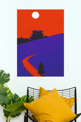 Vow Beneath the Sun Samurai Warrior Red Path Wall Art Paper Poster (Samurai Warrior Posters)