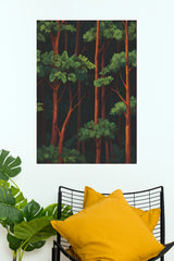Blissful Forest Nature Tree Canopy Wall Art Poster (The Green World Posters)