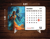 Radha Krishna Premium Table Desk Calendar – 2026