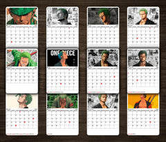 Wano Arc Zoro Premium Table Desk Calendar