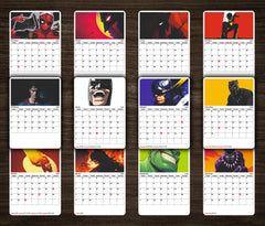 SUPER HERO Premium Table Desk Calendar