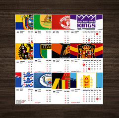 Football team Premium Table Desk Calendar
