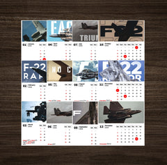 FIGHTER PLANE Premium Table Desk Calendar