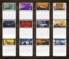 Car Collection Premium Table Desk Calendar
