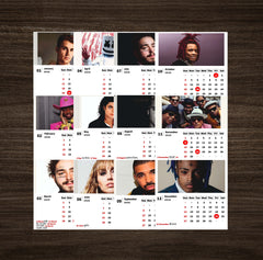 International POP Singers Premium Table Desk Calendar