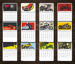 Vintage Motor Bike Predator Premium Table Desk Calendar