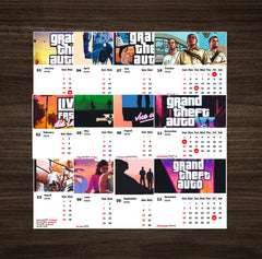 Grand Theft Auto Premium Table Desk Calendar