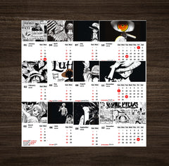 Dark One Piece D Luffy Premium Table Desk Calendar