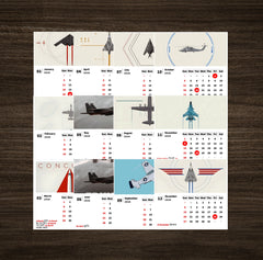 Air FIGHTER PLANE Beast Premium Table Desk Calendar
