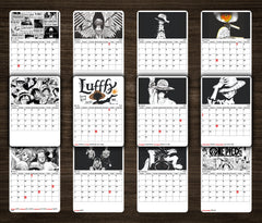 Dark One Piece D Luffy Premium Table Desk Calendar