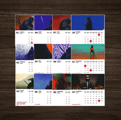 Samurai Standing Premium Table Desk Calendar