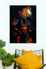 Max Verstappen Red Bull Racing Dark Warrior Wall Poster (Formula Poster)