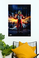 Ayrton Senna The King of Rain Racing Legend Wall Poster (Formula Poster)