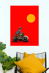 Monkey D. Luffy Sunset Motorcycle Ride Poster (Anime Posters)