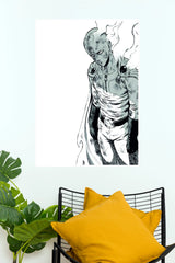Saitama Silent Hero Monochrome (Anime Posters)
