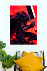 Guts Berserker Crimson Fury Anime Wall Poster (Anime Posters)