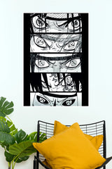 Naruto Sharingan Eyes Manga Collage Poster (Anime Posters)