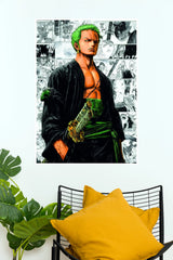 Roronoa Zoro Supreme Swordsman Manga Wall Poster (Anime Posters)