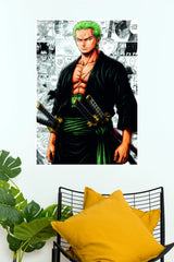 Roronoa Zoro Legendary Samurai Manga Wall Poster (Anime Posters)