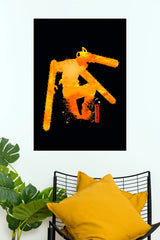 Chainsaw Man Fiery Devil Silhouette Wall Poster (Anime Posters)