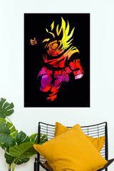 Goku Super Saiyan Rainbow Power Wall Poster (Anime Posters)